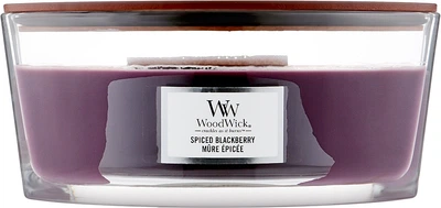Ароматическая свеча в стакане - Woodwick Hearthwick Flame Ellipse Candle Spiced Blackberry 453.6g (774770-77367)