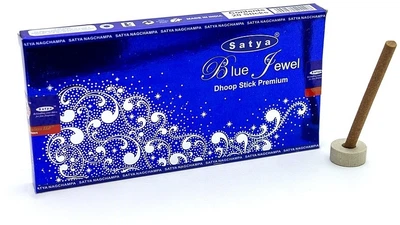 Благовония палочки "Синий драгоценный камень" - Satya Blue Jewel Dhoop Sticks Premium 20шт (1201677-136244)
