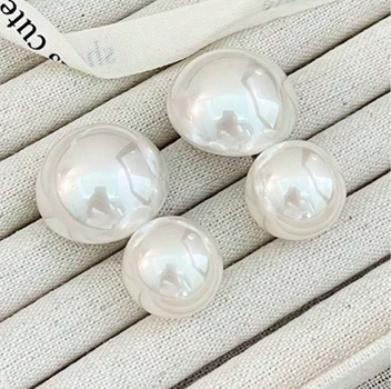 Большие серьги жемчужины белые бижутерия Fashion Jewelry (II) 32518