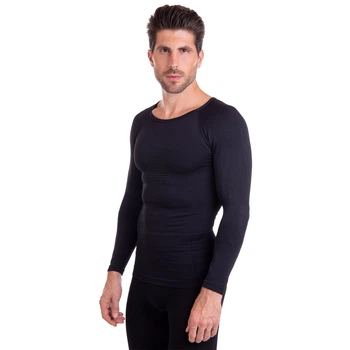 Термофутболка для активного спорта мужская SIBOTE размер L-XL (полиэстер 95%, эластан 5%, черный) (ST-2043_L-XL)