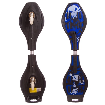 Роллерсерф двоколісний (RipStik, Ріпстік, Вейвборд) SP- SKULL (PP, PU світловідбиваючий, р-р 86x23x12см, 34', Синій) (SK-8833_Синій)