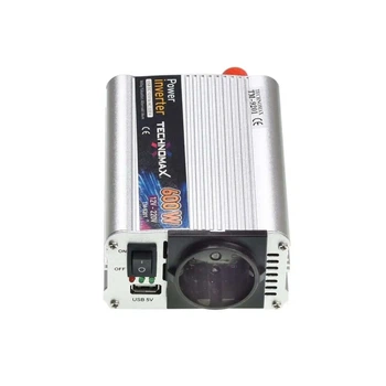 Інвертор Technomax TM-9201 600w перетворювач напруги з апроксимованою синусоїдою 12V-220V/50Гц (JDT-0846110)