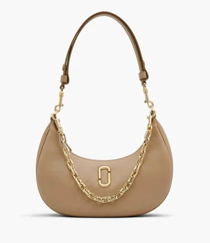 Сумка Marc Jacobs The Curve Leather Shoulder Bag коричневая