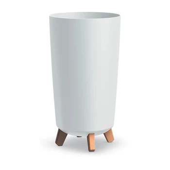 Цветочный горшок Prosperplast Грация тубус узкий 24*45см белый DGTL240-S449