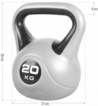 Kettlebell Gorilla Sports winylowy kontrast 20 kg (4260200842206)