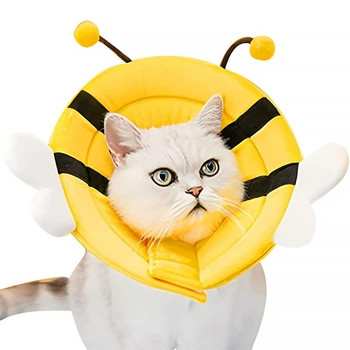 Мягкий воротник-подушка для кошек Lesko DT-613 L Little Bee послеоперационный защитный от вылизывания