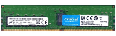 Серверная оперативная память Micron DDR4 8GB 2666MHz RDIMM 2Rx48 PC4-2666V (MTA18ASF1G72PDZ-2G6E1QG)