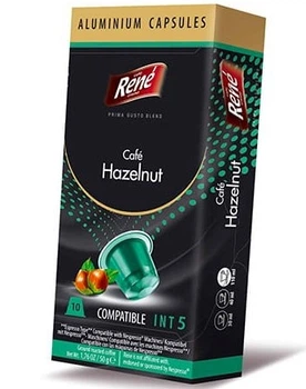 Кофе в капсулах Rene Hazelnut, 10 капсул Nespresso Alu