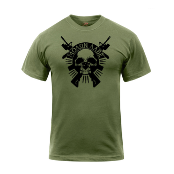 Футболка Rothco Molon Labe Skull Оливковий S