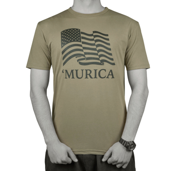 Футболка Rothco 'Murica US Flag T-Shirt Койот S