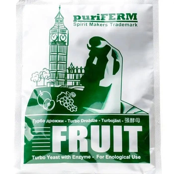 Спиртовые турбо Дрожжи сухие фруктовые PuriFerm Fruit, 50г