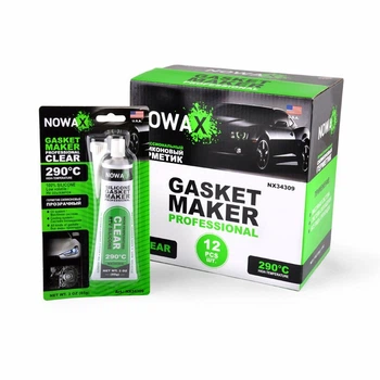 Герметик высокотемпературный Nowax +290⁰C, 100% силиконовый, прозрачный, 85г NX34309