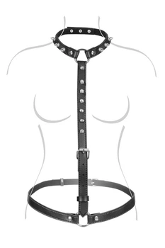 Портупея на тело Fetish Tentation Sexy Adjustable Harness S/M Черный ( SO4666 ) Feromon