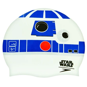 Шапочка для плавания SPEEDO SLOGAN PRINT Pro Star Wars (силикон, белый-синий) (808385C631)