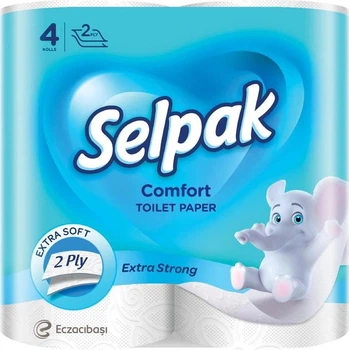 Упаковка туалетной бумаги Selpak Comfort 4 рулона (8690530802117)