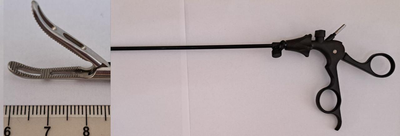 Ухоплюючий Затискач-Щипці Кроче-Олмі 330 х 5 мм лапароскопічний TianSong