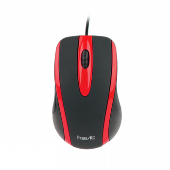 Дротова миша HAVIT HV-MS753 USB Black/Red (1000 DPI, 3 кл) (HV-MS753)