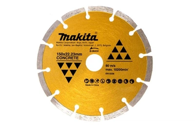 Алмазный диск Makita B-06432 (150х22.23 мм) сегментный для бетона и мрамора сухой рез (4931)