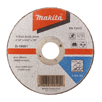 Отрезной диск Makita D-18661 (115х22.23х2.5 мм) по металлу (6356)