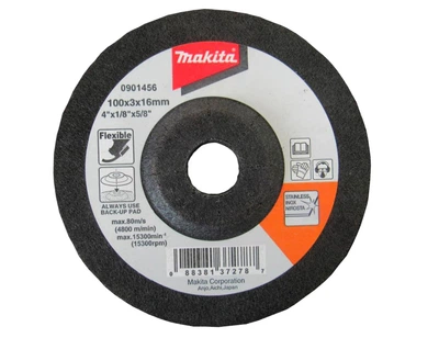 Гибкий шлифовальный диск Makita B-18487 (100х16х3 мм, WA60) круг по нержавеющей стали (6384)