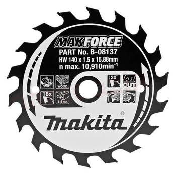 Пильный диск MAKForce Makita B-08137 (140x15.88 мм, 18 зубьев) по дереву (6525)