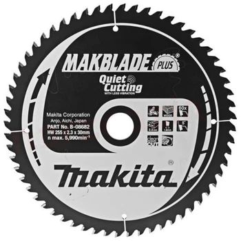 Пильный диск MAKBlade Plus Makita B-08682 (255x30 мм, 60 зубьев) по дереву (6509)