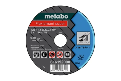 Відрізний диск Metabo Flexiamant Super 125x1,6x22,23 мм, сталь, TF 41 616192000 (8391)