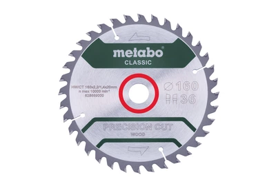 Пильный диск Metabo Precision Cut Wood Classic 160х2,2х20 мм Z36 WZ 10°/B, по дереву (Блистер) 628659000 (8443)