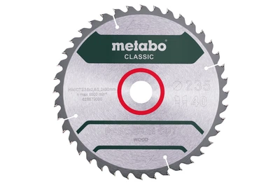 Пилковий диск Metabo Precision Cut Wood Classic 235х2,8х30 мм Z40 WZ 15°, по дереву (Картон) 628679000 (8497)