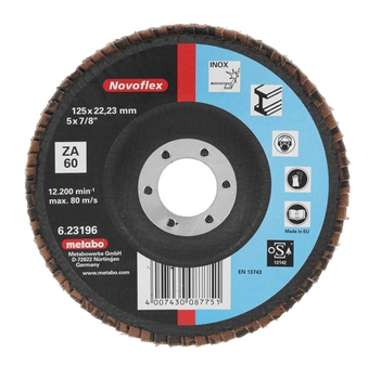 Ламельний шліфувальний круг Metabo Novoflex 125 мм, P 60, N-ZK 623196000 (8704)