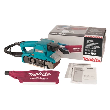 Стрічкова шліфувальна машина Makita 9903 (1010Вт, 76 x 533 мм) шліфмашина з можливістю вибору необхідних швидкостей (4565)