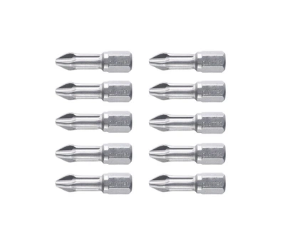 Набор бит насадок Makita P-06030 (PH1, 25 мм, 10 шт) Phillips биты с шестигранным хвостовиком (30867)