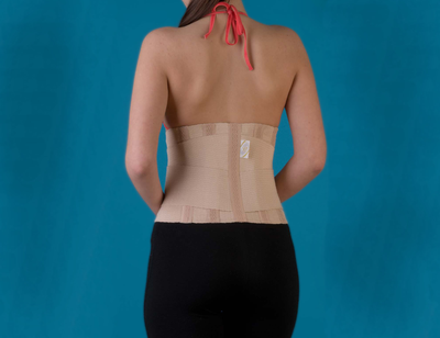 Корсет поясничный утягивающий со съемными ребрами жесткости для спины и талии ортопедический эластичный ВІТАЛІ размер №1 (2981)