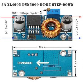Перетворювач DC DC XL4005 DOWN 1,25 32В 4,5A