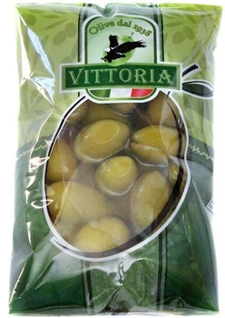 Оливки Vittoria зелені з кісточкою дольче гіганти 850 г