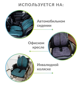 Ортопедическая подушка для сидения Correct Shape Model-1 подушка от геморроя, простатита, подагры графитовый (57754)