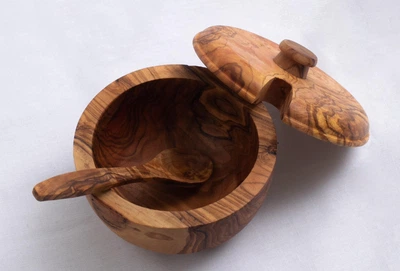 Сахарница с ложкой из оливкового дерева 13 см Elia Craft