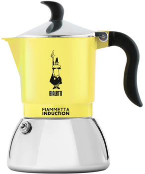 Гейзерна кавоварка Bialetti Fiammetta Induction Жовта 110 мл (8006363043151)