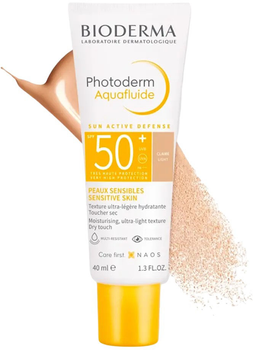 Fluid przeciwsłoneczny do twarzy Bioderma Photoderm Aquafluide Golden SPF 50+ 40 ml (3701129807408)