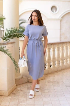 Женское летнее платье миди со шнурком Fashion 42/44 графит