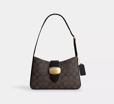 Сумка жіноча Coach Eliza Brown шкіряна