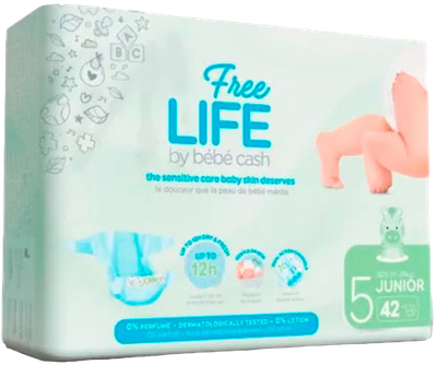 Підгузки Freelife Bebe Cash Nappy Розмір 5 11-25 кг 42 шт (3303090001054)