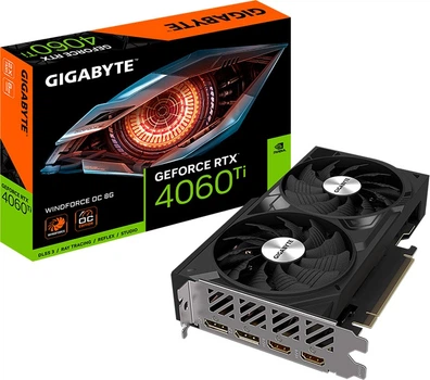 Видеокарта GF RTX 4060 Ti 8GB GDDR6 Windforce OC Gigabyte (472968)