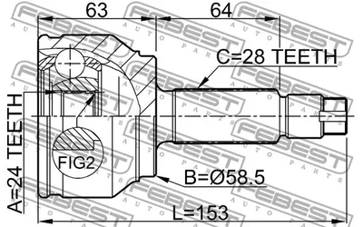 ШРУС MAZDA 3, FEBEST (0510MZ5)