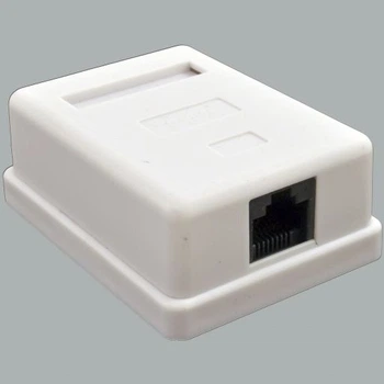 Розетка 1хRJ45 UTP, біла, Kingda