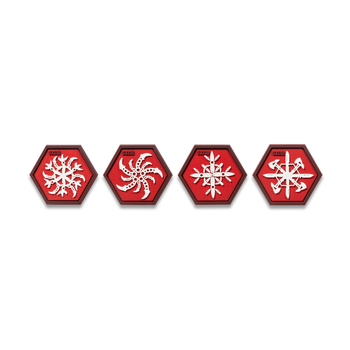 Набір патчів 5.11 Tactical Snowflake Ninja Star Patch (4 шт. в комплекті) Red (92039-460)