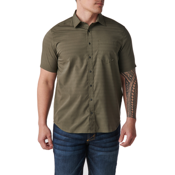 Сорочка тактична 5.11 Tactical Aerial Short Sleeve Shirt RANGER GREEN M (71378-186)