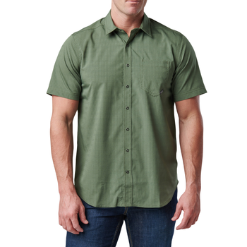 Сорочка тактична 5.11 Tactical Aerial Short Sleeve Shirt Greenzone 2XL (71378-368)