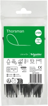 Хомут кабельний Schneider Electric 2.5х120 мм 100 шт Чорний (IMT46404)