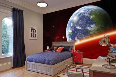 3D Фото Обои PHOTODECOR "Планета на закате" 1 кв.м.